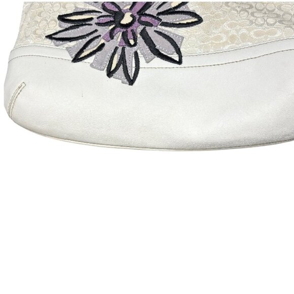 Coach White Floral Bee Crossbody Shoulder Bag F10871 - Picture 6 of 12
